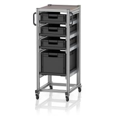   ESD Rendszerkocsi Euro Tárolóládahoz 60 x 40 Magasság 134 cm ESD SE 134 6432.2