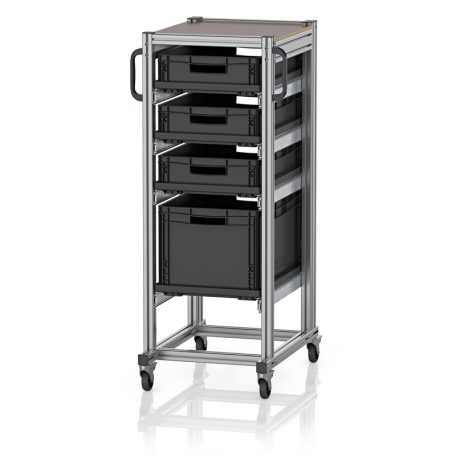 ESD Rendszerkocsi Euro Tárolóládahoz 60 x 40 Magasság 134 cm ESD SE 134 6432.2