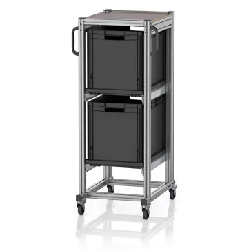   ESD Rendszerkocsi Euro Tárolóládahoz 60 x 40 Magasság 134 cm ESD SE 134 6442.2