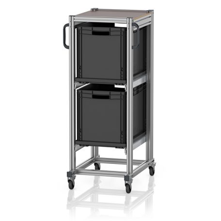 ESD Rendszerkocsi Euro Tárolóládahoz 60 x 40 Magasság 134 cm ESD SE 134 6442.2