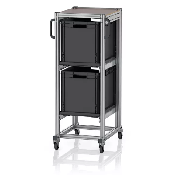 ESD Rendszerkocsi Euro Tárolóládahoz 60 x 40 Magasság 134 cm ESD SE 134 6442.2