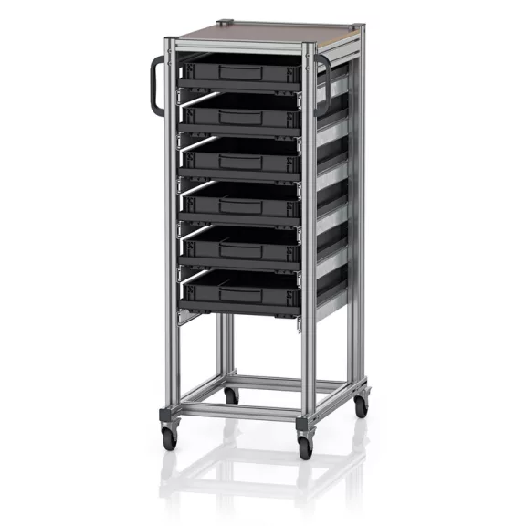 ESD Rendszerkocsi Euro Tárolóládahoz 60 x 40 Magasság 134 cm ESD SE 134 6475.2