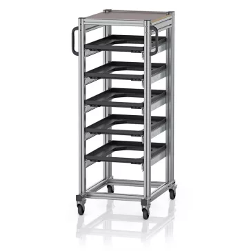   ESD Rendszerkocsi Euro Tárolóládahoz 60 x 40 Magasság 134 cm ESD SE 134 64 U.2