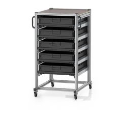   ESD Rendszerkocsi Euro Tárolóládahoz 80 x 60 Magasság 134 cm ESD SE 134 8612