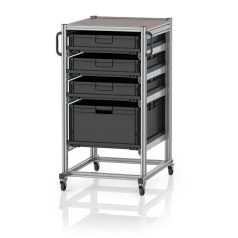   ESD Rendszerkocsi Euro Tárolóládahoz 80 x 60 Magasság 134 cm ESD SE 134 863212