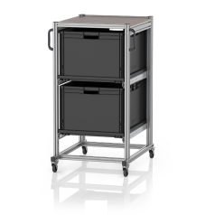   ESD Rendszerkocsi Euro Tárolóládahoz 80 x 60 Magasság 134 cm ESD SE 134 8642