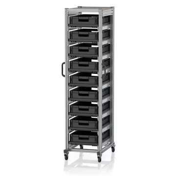   ESD Rendszerkocsi Euro Tárolóládahoz 60 x 40 Magasság 200 cm ESD SE 200 6412.2
