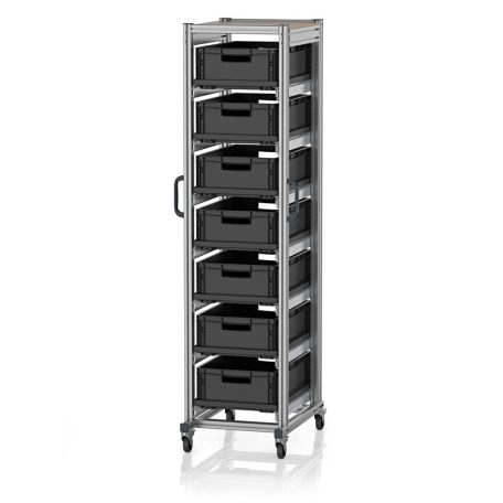 ESD Rendszerkocsi Euro Tárolóládahoz 60 x 40 Magasság 200 cm ESD SE 200 6417.2