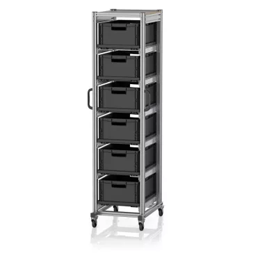   ESD Rendszerkocsi Euro Tárolóládahoz 60 x 40 Magasság 200 cm ESD SE 200 6422.2
