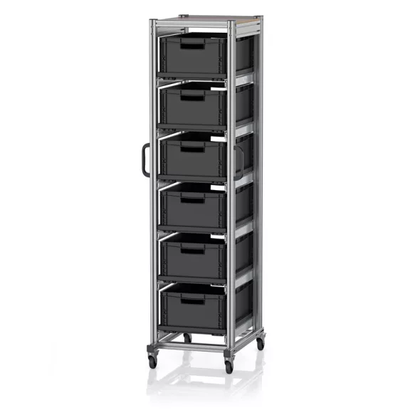 ESD Rendszerkocsi Euro Tárolóládahoz 60 x 40 Magasság 200 cm ESD SE 200 6422.2
