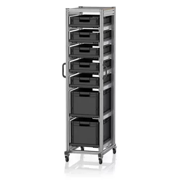   ESD Rendszerkocsi Euro Tárolóládahoz 60 x 40 Magasság 200 cm ESD SE 200 643212.2