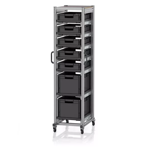 ESD Rendszerkocsi Euro Tárolóládahoz 60 x 40 Magasság 200 cm ESD SE 200 643212.2