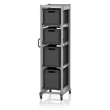   ESD Rendszerkocsi Euro Tárolóládahoz 60 x 40 Magasság 200 cm ESD SE 200 644232.2
