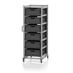   ESD Rendszerkocsi Euro Tárolóládahoz 80 x 60 Magasság 200 cm ESD SE 200 8622