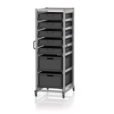   ESD Rendszerkocsi Euro Tárolóládahoz 80 x 60 Magasság 200 cm ESD SE 200 863212