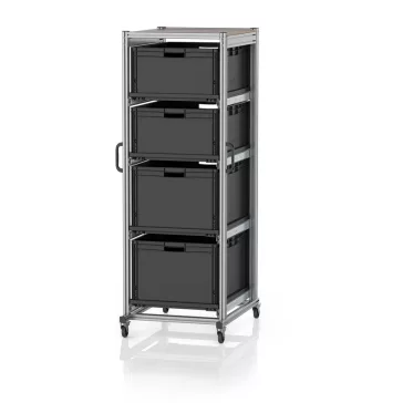   ESD Rendszerkocsi Euro Tárolóládahoz 80 x 60 Magasság 200 cm ESD SE 200 864232
