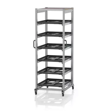   ESD Rendszerkocsi Euro Tárolóládahoz 80 x 60 Magasság 200 cm ESD SE 200 86 U