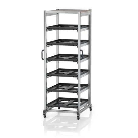 ESD Rendszerkocsi Euro Tárolóládahoz 80 x 60 Magasság 200 cm ESD SE 200 86 U