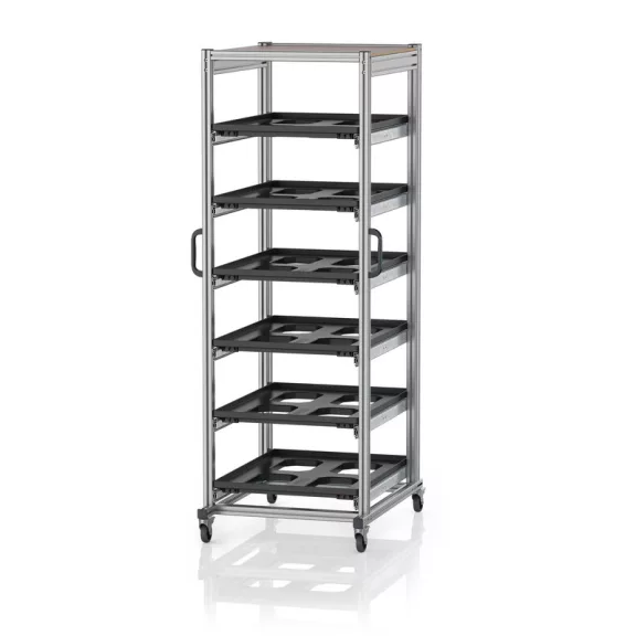 ESD Rendszerkocsi Euro Tárolóládahoz 80 x 60 Magasság 200 cm ESD SE 200 86 U