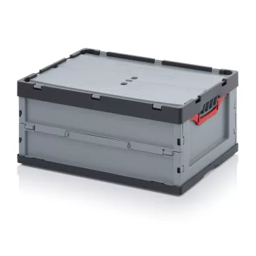 Összecsukható Ipari Láda Fedéllel 600X400X270  FBD 64/27