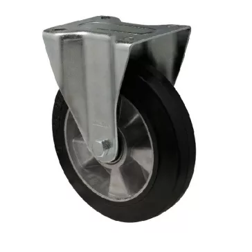 Tömörgumis, Fix, Talpas görgő, 125 mm, 200 kg