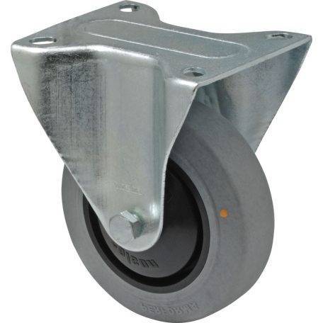 Antisztatikus (ESD), fix kerék, (prémium PERFORMA) tömörgumi futófelület, 100 mm, 120 kg teherbírás, talpas felfogatás