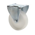 Poliamid, Fix, Talpas görgő, 100 mm, 150 kg