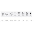 Szürke nyommentes tömörgumis fix villás kerék 100-as