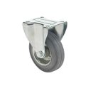 Szürke nyommentes tömörgumis fix villás kerék 125-ös