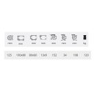 Szürke nyommentes tömörgumis fix villás kerék 125-ös