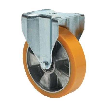 Poluretán, Fix, Talpas görgő, 160 mm, 500 kg