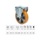 Poluretán, Fix, Talpas görgő, 160 mm, 500 kg