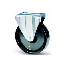   Fix görgő, fekete antisztatikus (ESD) poliamid futófelület, 160 mm, 350 kg teherbírás, talpas felfogatás