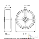 Öntöttvas Kerék Pur Futófelülettel 250-Es