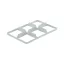 6 rekesz (rekeszek 181 x 173 mm) 554 x 354 x 58 mm alsó, Szürke