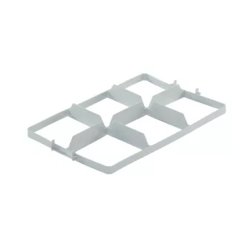   6 rekesz (rekeszek 181 x 173 mm) 554 x 354 x 58 mm felső, Szürke