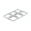 6 rekesz (rekeszek 181 x 173 mm) 554 x 354 x 58 mm felső, Szürke