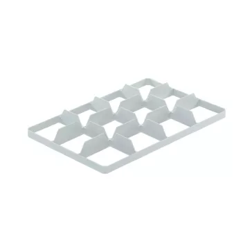 Alul üvegbetét, 12 rekesz (3x4) - Basicline, Szürke