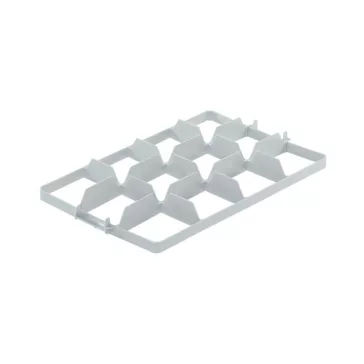 Üvegbetét fent, 12 rekesz (3x4) - Basicline, Szürke