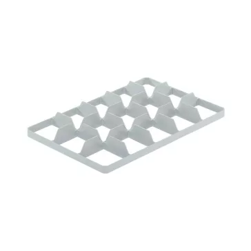 Alsó üvegbetét, 15 rekesz (3x5) - Basicline, Szürke