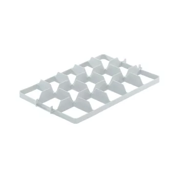 Üvegbetét fent, 15 rekesz (3x5) - Basicline, Szürke
