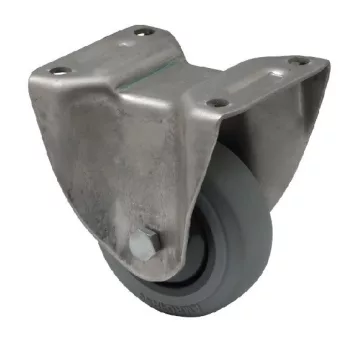   PERFORMA tömörgumis, Fix, Talpas görgő, rozsdamentes villába szerelve, 100 mm, 150 kg