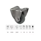 PERFORMA tömörgumis, Fix, Talpas görgő, rozsdamentes villába szerelve, 100 mm, 150 kg