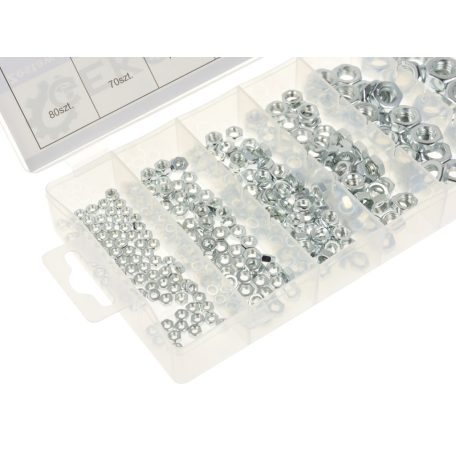 Geko 300 darabos rozsdamentes anya készlet