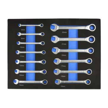   Geko 13 részes racsnis csillag-villáskulcs készlet 8–22 mm