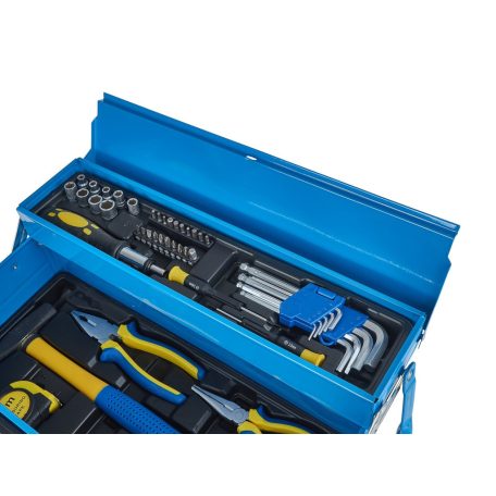 Geko Kinyitható, emeletes szerszámosláda 64 részes szerszámkészlettel