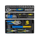 Geko Kinyitható, emeletes szerszámosláda 64 részes szerszámkészlettel