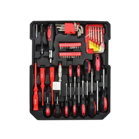 Geko 187 részes szerszámkészlet racsnis kulccsal, alumínium kofferben