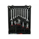 Geko 187 részes szerszámkészlet racsnis kulccsal, alumínium kofferben