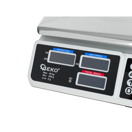 Geko 40 kg-os LCD kijelzős elektronikus mérleg